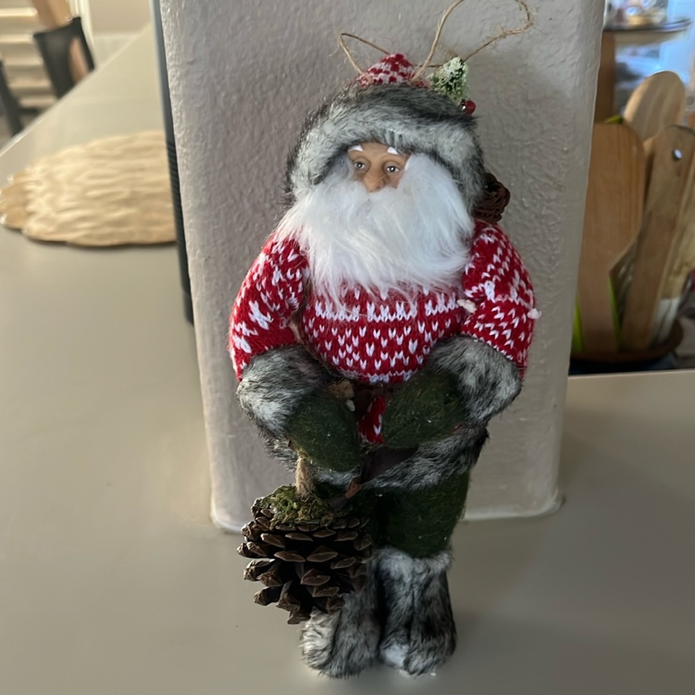 Santa Claus Ornament sweater 9”